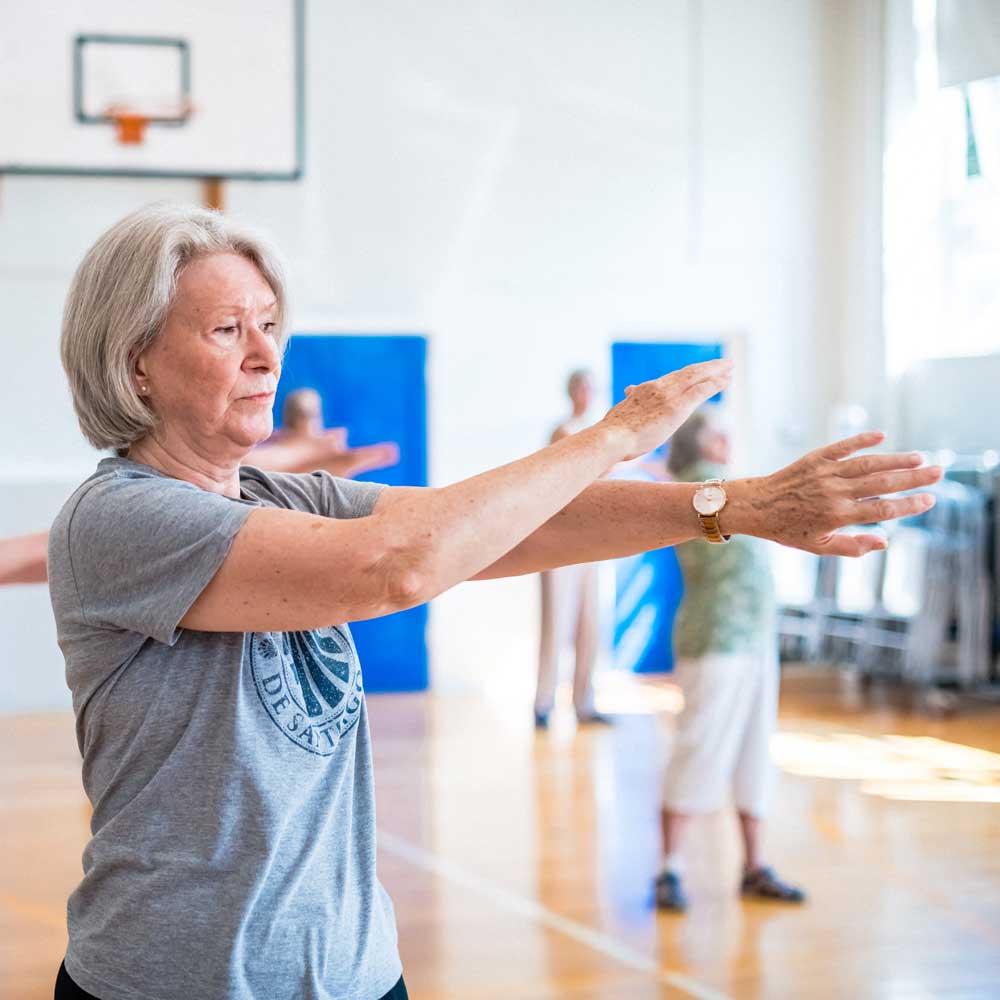 Learner taking part in a Tai Chi session.