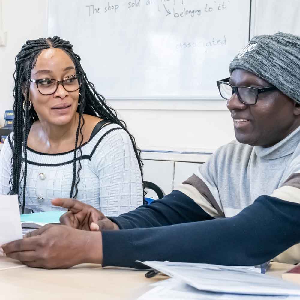 Student discussion in class.