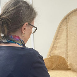 Joanne, Upholstery student