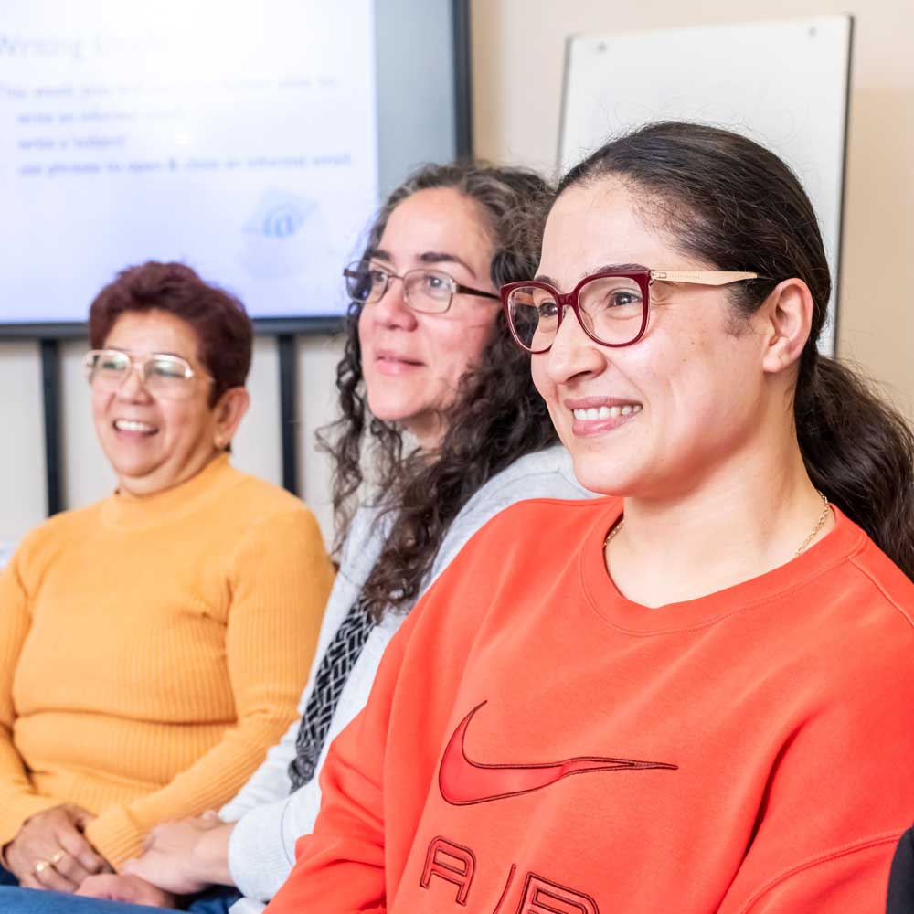 Learners attending an ESOL class.
