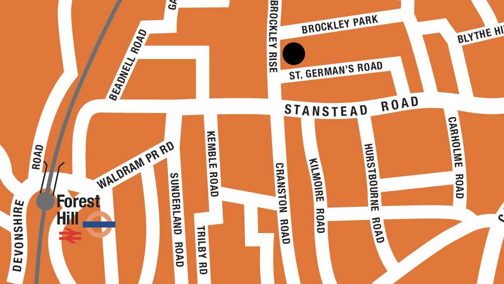 Map of Brockley Rise centre location