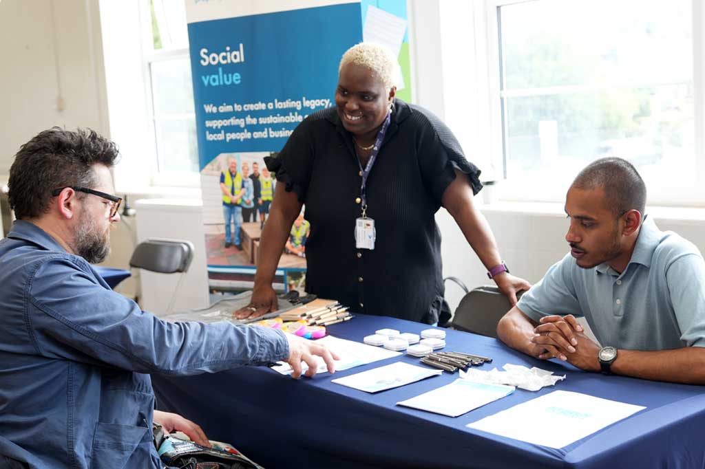 Advisors and learner - careers fair